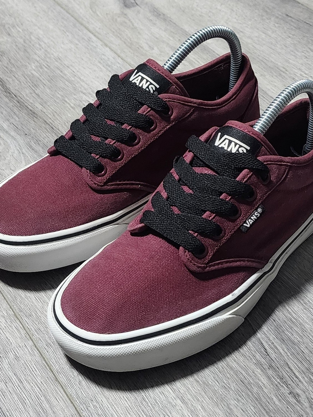 Vans Atwood Dark Red Maroon Canvas Low Top Sneakers Mens Size 7 Womens Size 8